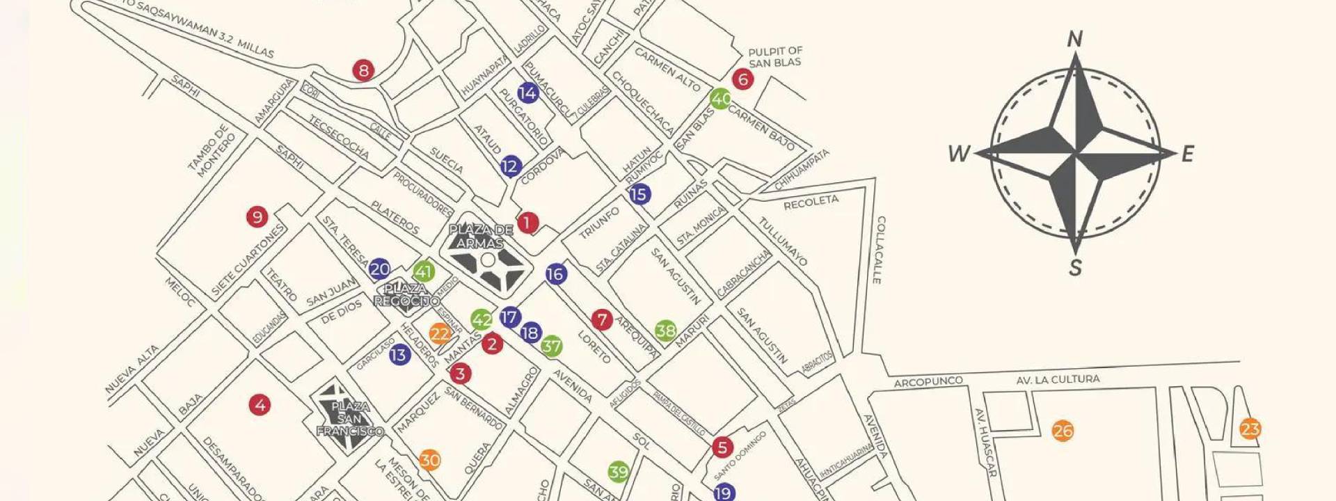 mapa turistico de cusco