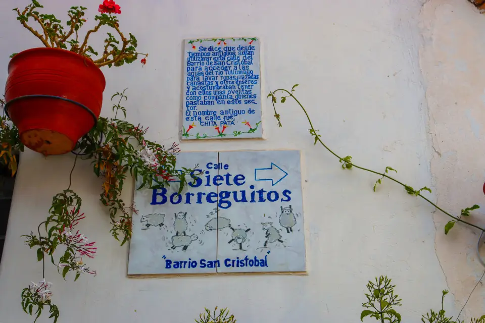 Placa de la Calle Siete Borreguitos
