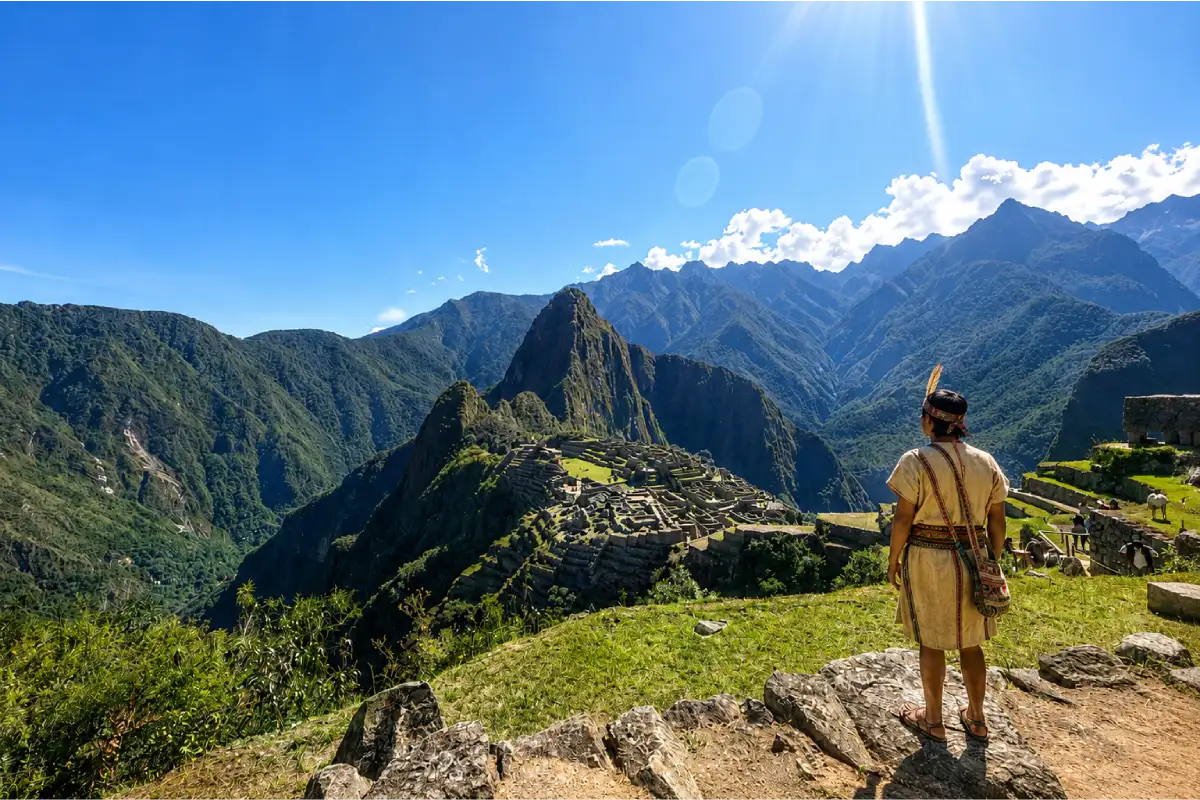 Chasqui frente a Machu Picchu | Trekero