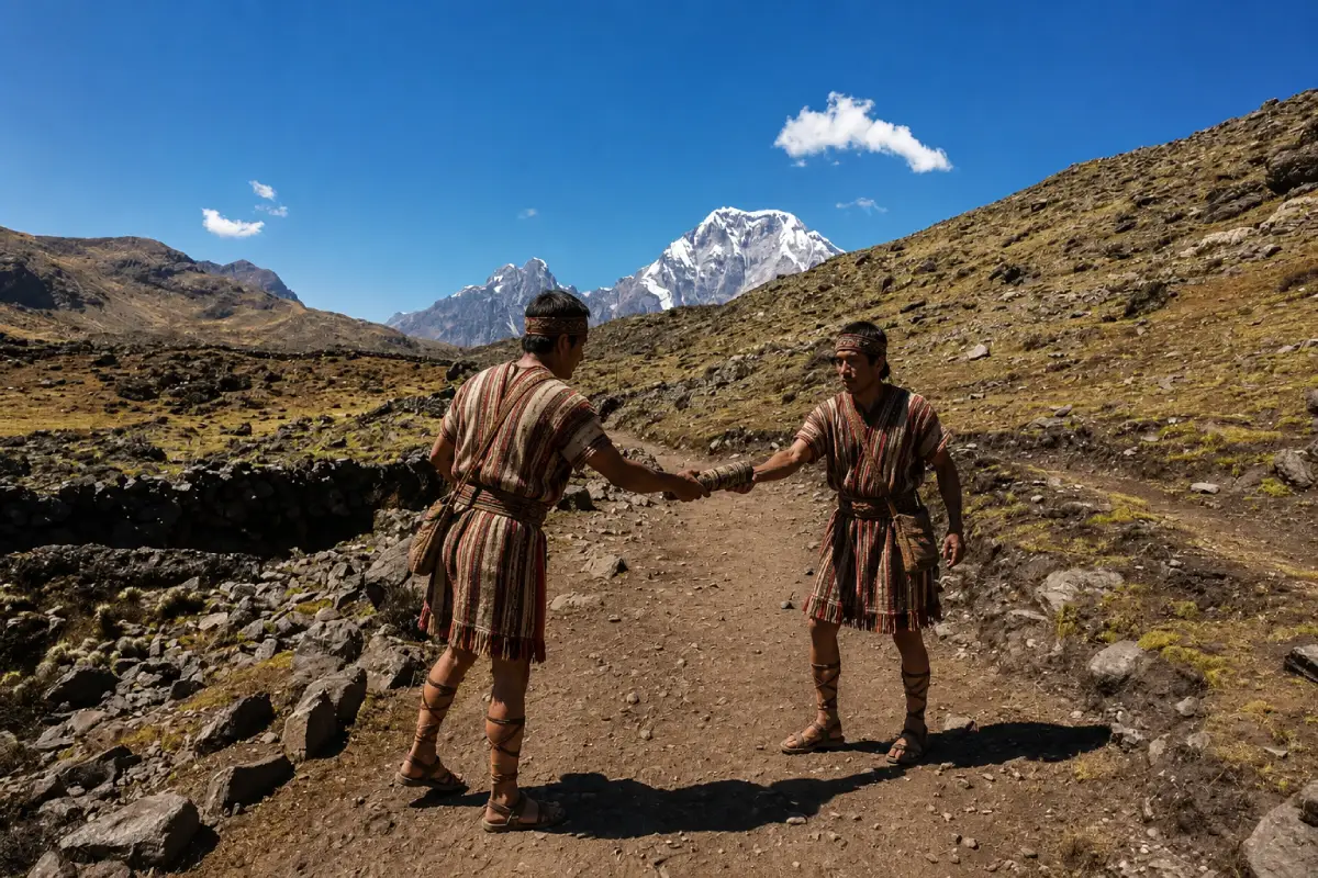 Relevo entre dos chasquis incas | Trekero