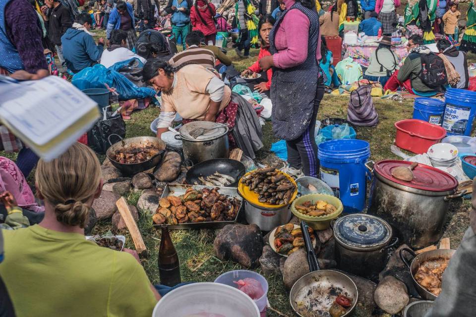 La comida durante la peregrinacion del Señor de Qoyllority