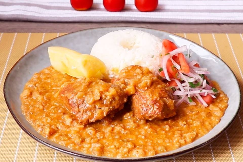 Carapulcra criolla de la comida peruana