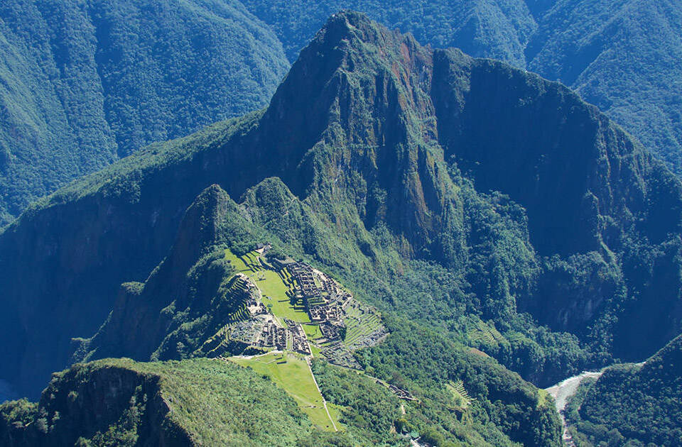 Machu Picchu Mountain view from top