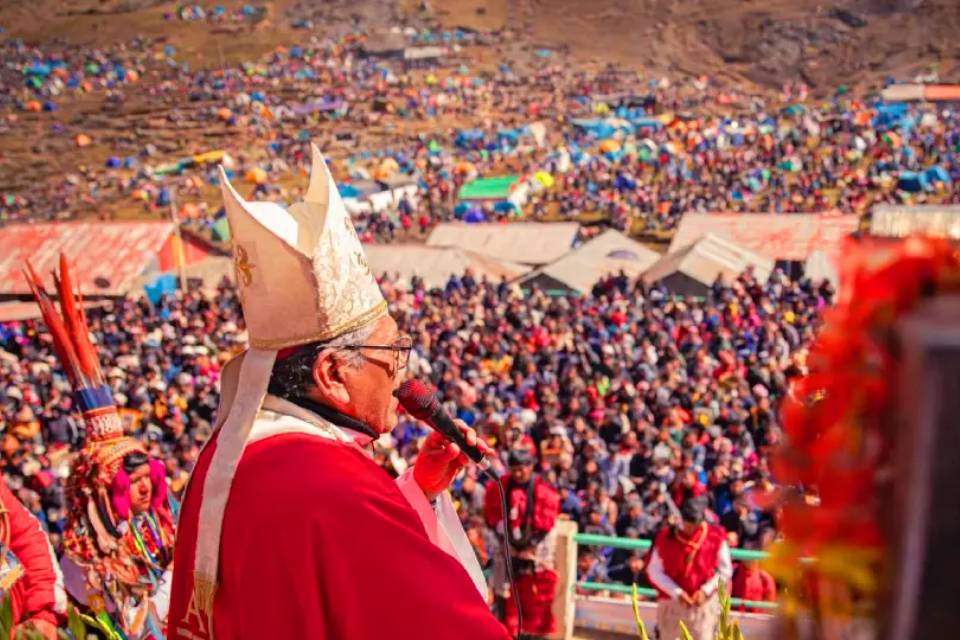 La misa de la bendicion en el santuario de Qoyllority