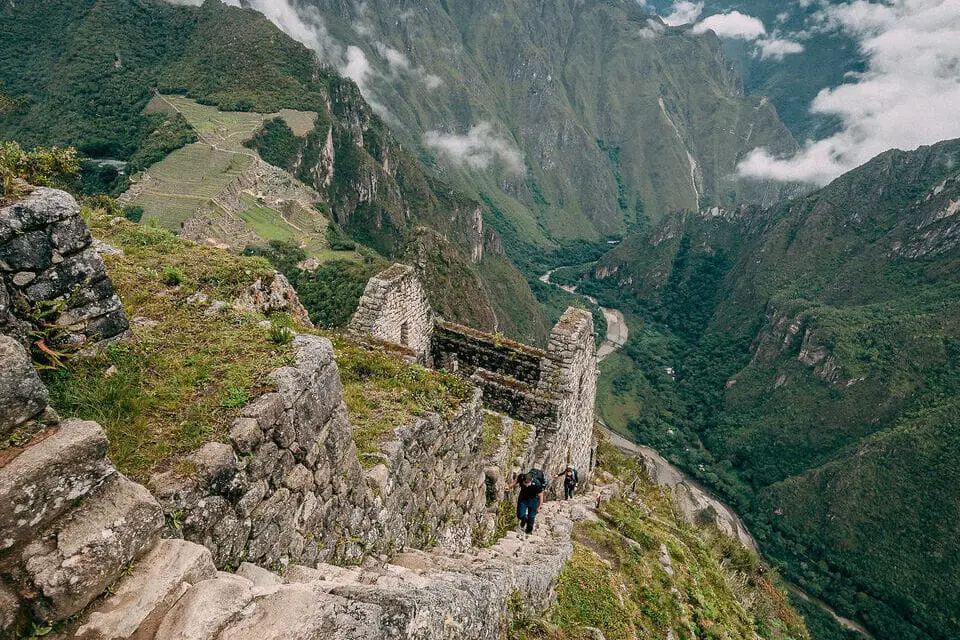 Las escaleras de Huayna Picchu