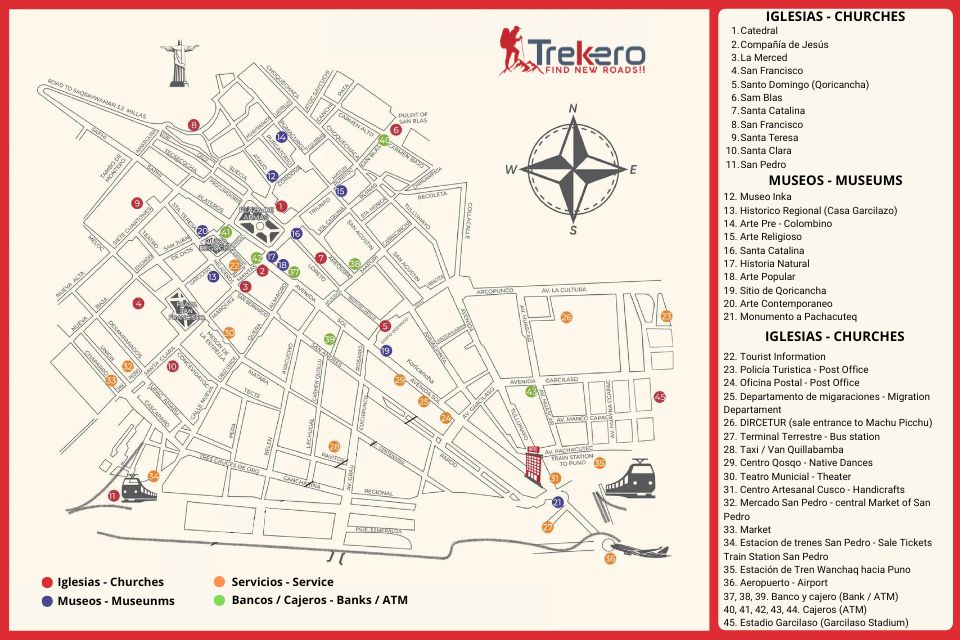 Mapa turístico de Cusco