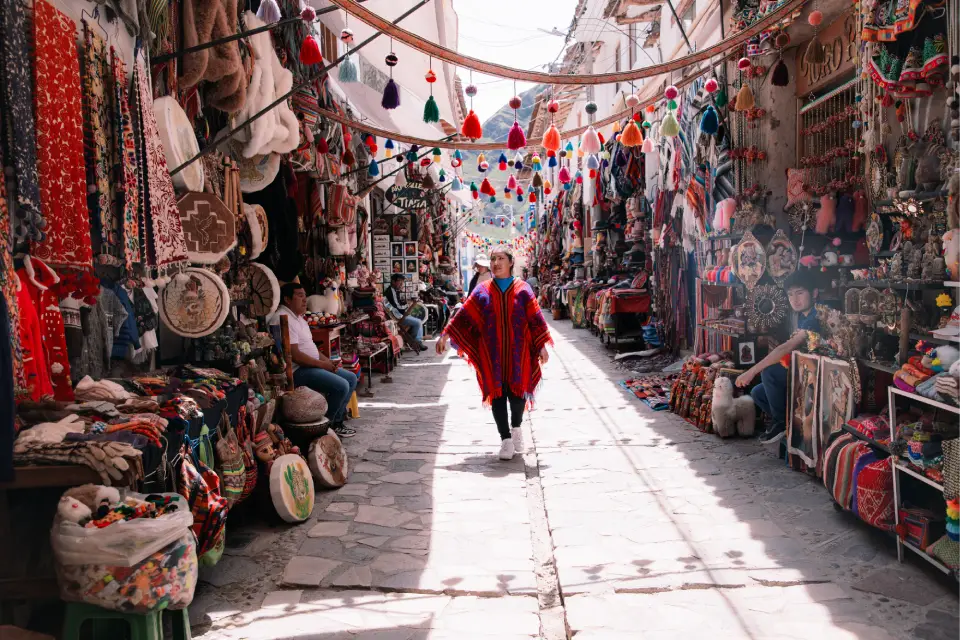 El mercado artesanal de Pisac