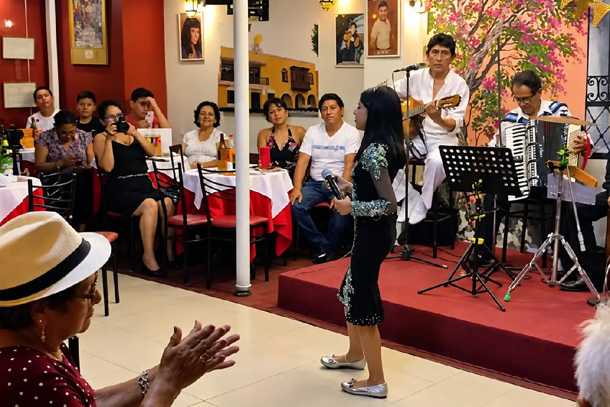 Ambiente de una peña con música en vivo | Trekero