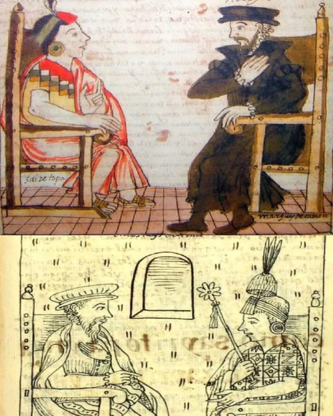 Reunión entre Sayri Túpac Inca y el virrey Hurtado de Mendoza