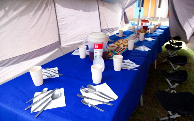 Carpa comedor preparada durante el trekking de Ausangate | Trekero