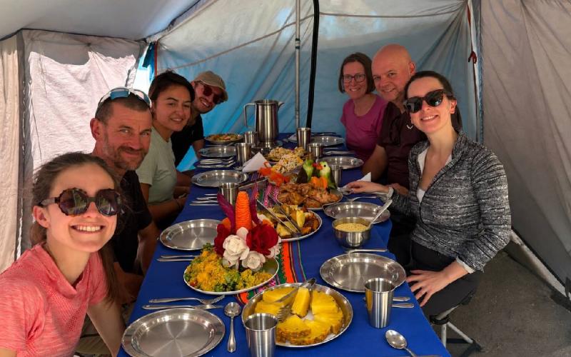Comedor de campamento en el Camino Inca | Trekero