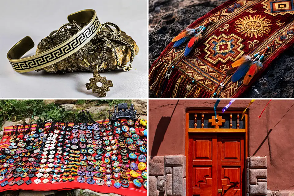 Representación de la Chakana en textiles | Trekero